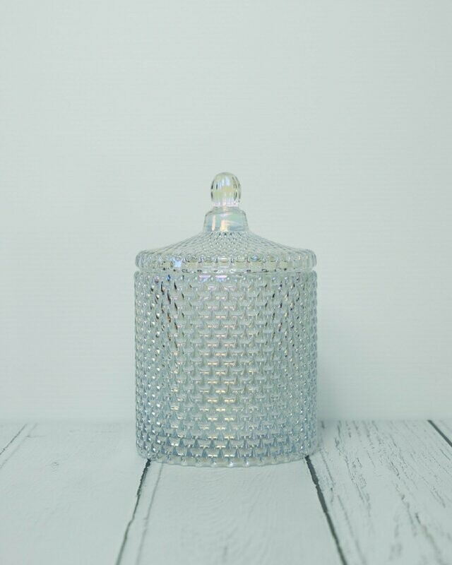 Raindrop Geo Candle : Pearlescent Clear