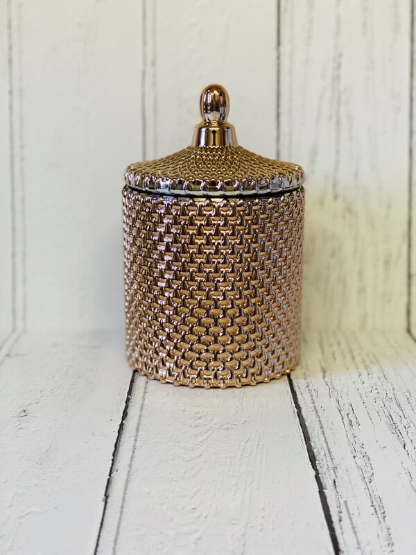 Raindrop Geo Candle : Rose Gold