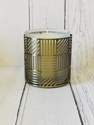 Crosshatch Holder & classic candle : Clear