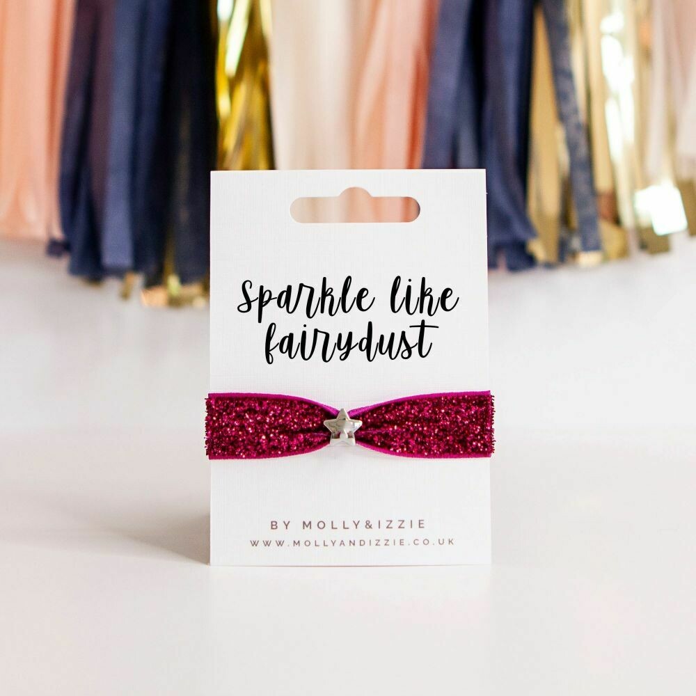 A Handmade stretch Wish Bracelet Gift To Say Sparkle Like Fairydust with star