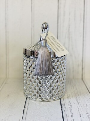Large GEO candle : Bohemian Chrome Silver