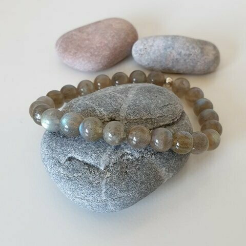 Bracelet labradorite claire 7mm