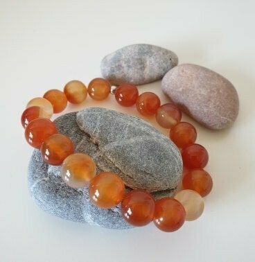 Bracelet cornaline 10mm