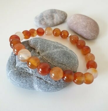 Bracelet cornaline 8mm