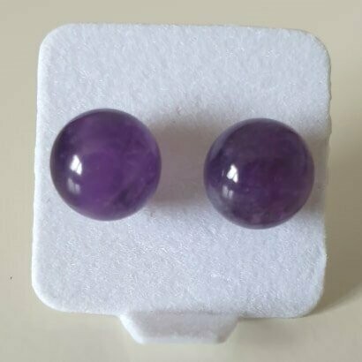 Boucles clous amethyste