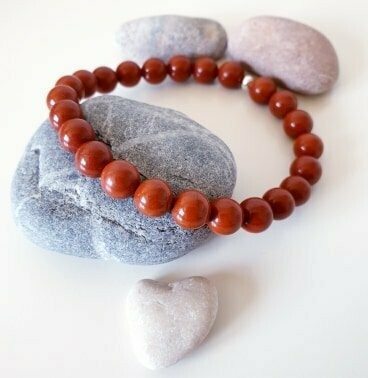 Bracelet jaspe rouge 8mm