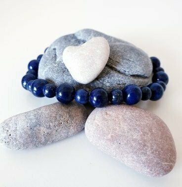 Bracelet lapis lazuli 8 et 6mm