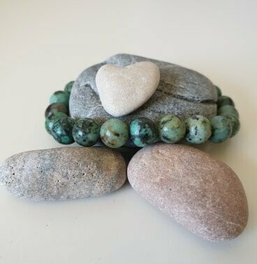 Bracelet turquoise africain jaspe