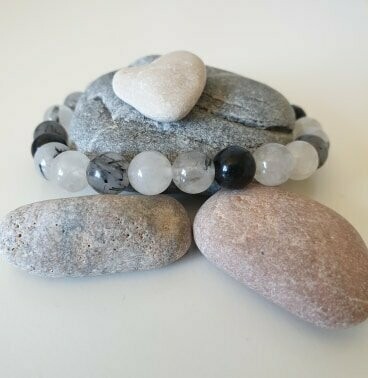 Bracelet quartz tourmaline 8