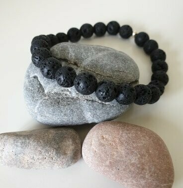 Bracelet pierre de lave homme 8