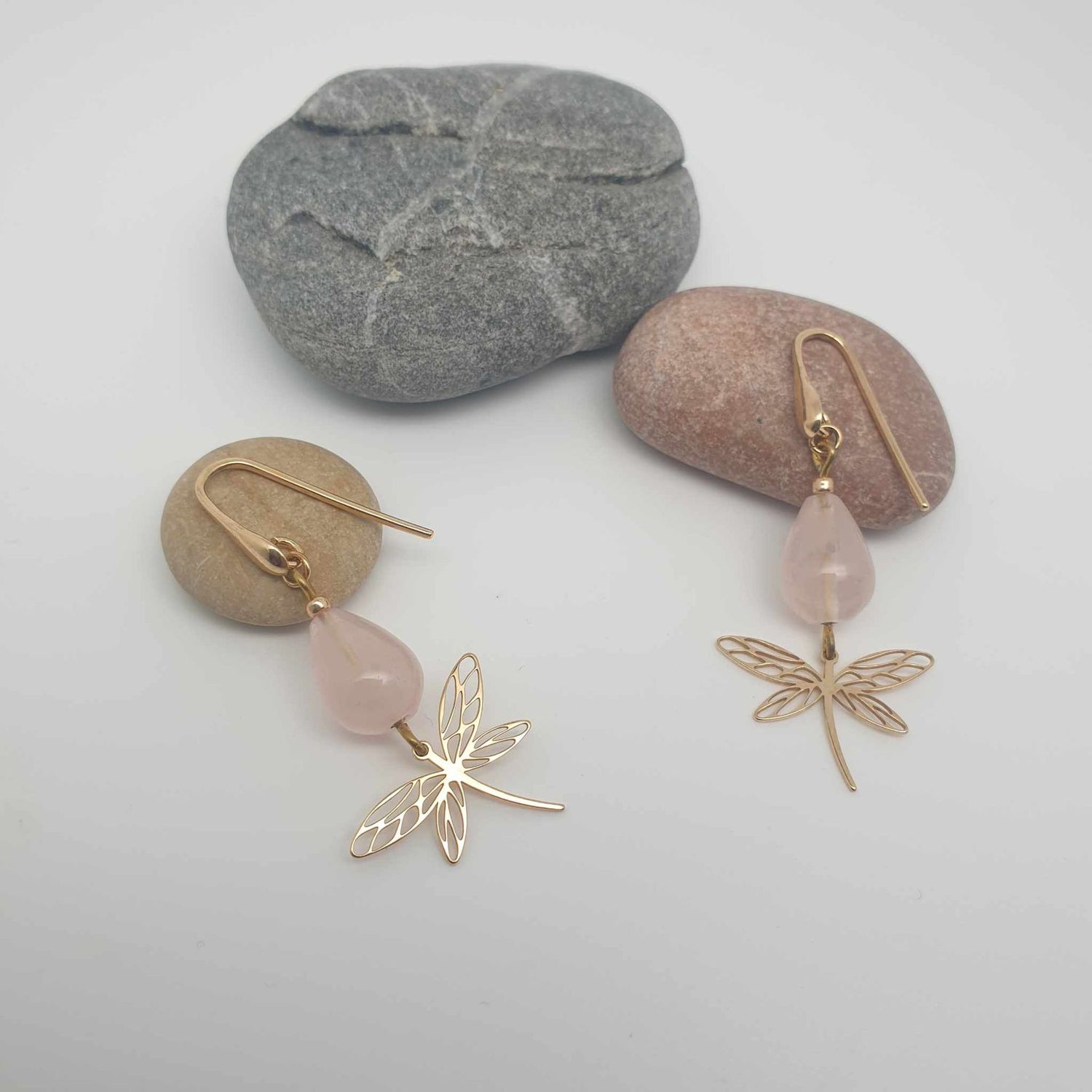 BO Quartz rose libellule