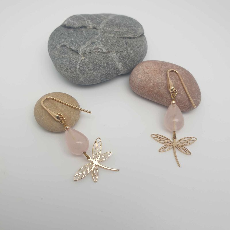 BO Quartz rose libellule