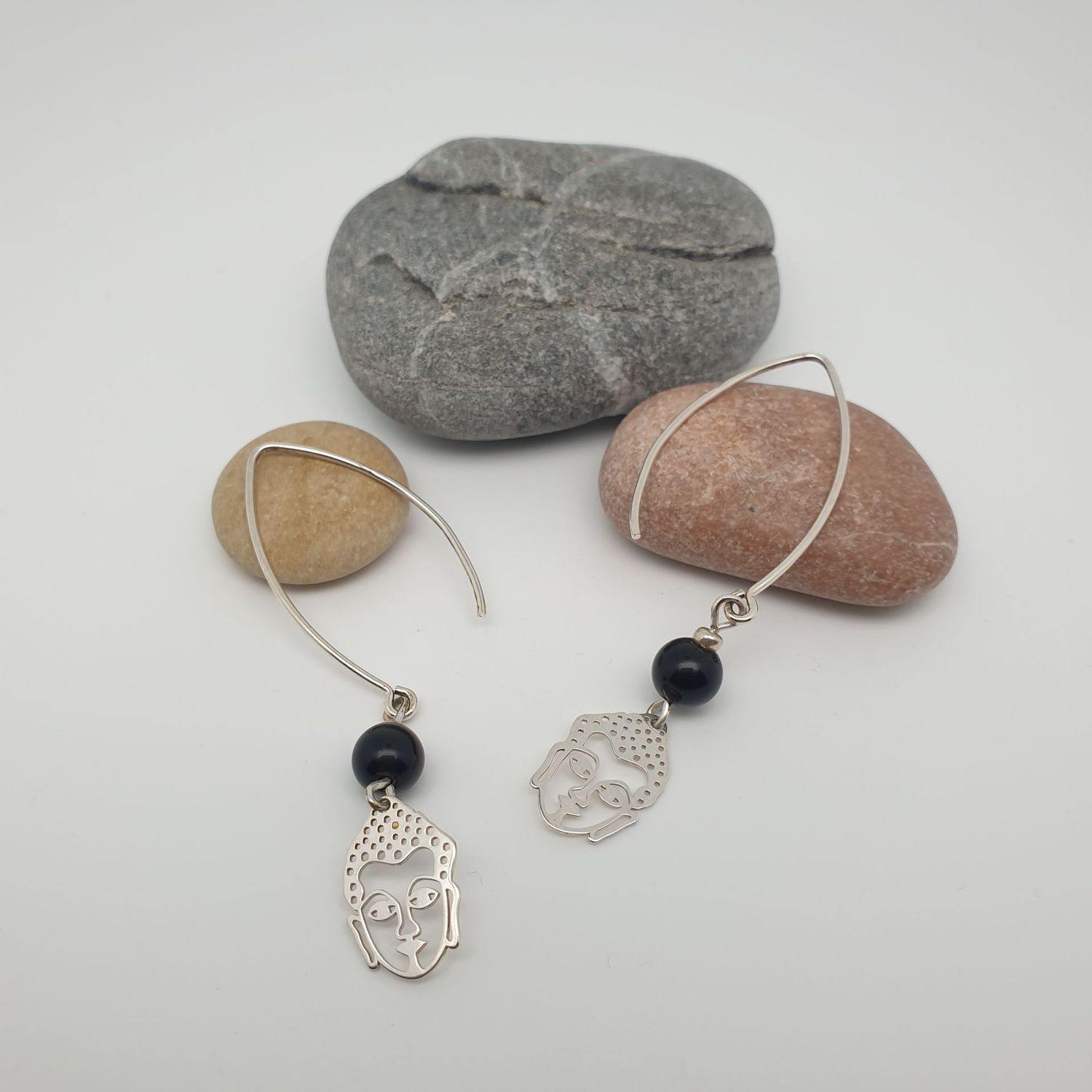 Boucles Obsidienne Bouddha