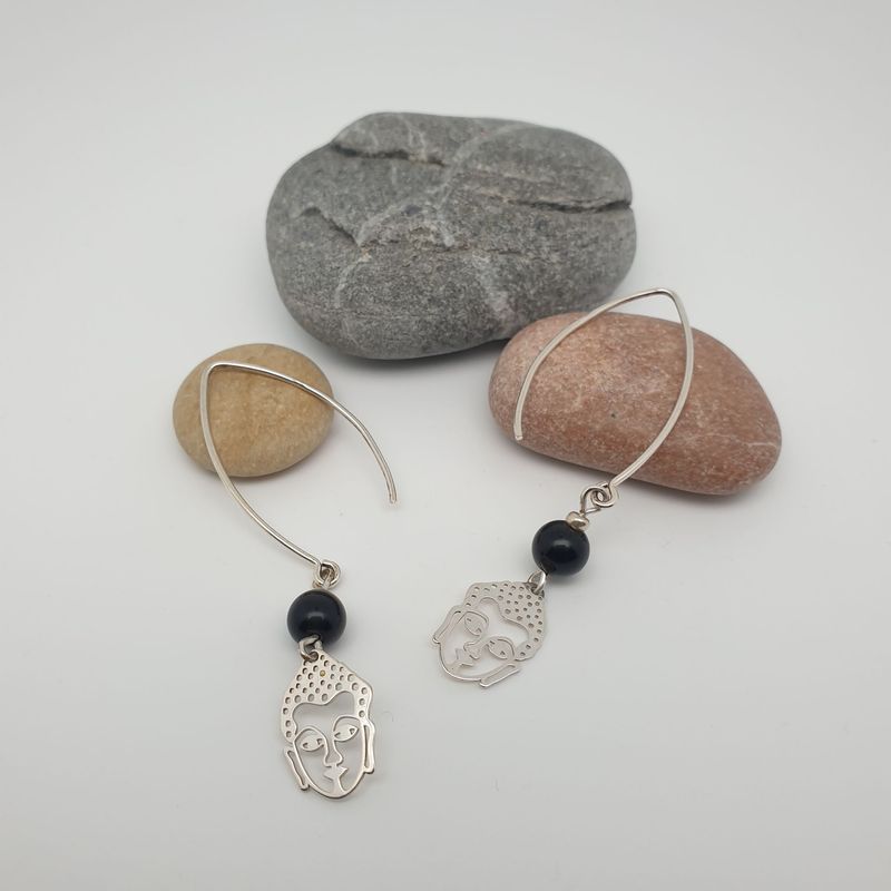 Boucles Obsidienne Bouddha
