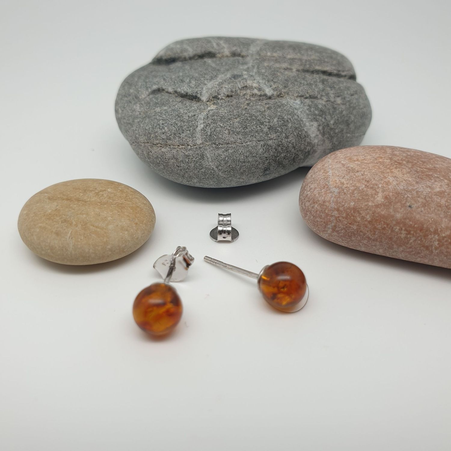 Boucles clous ambre 6