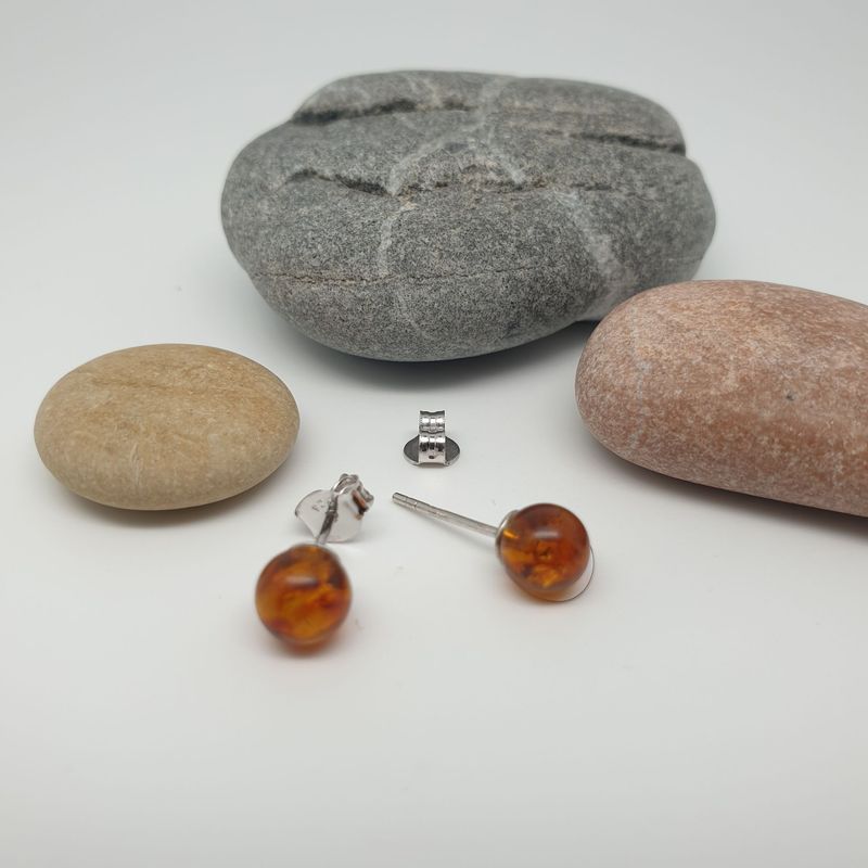 Boucles clous ambre 6