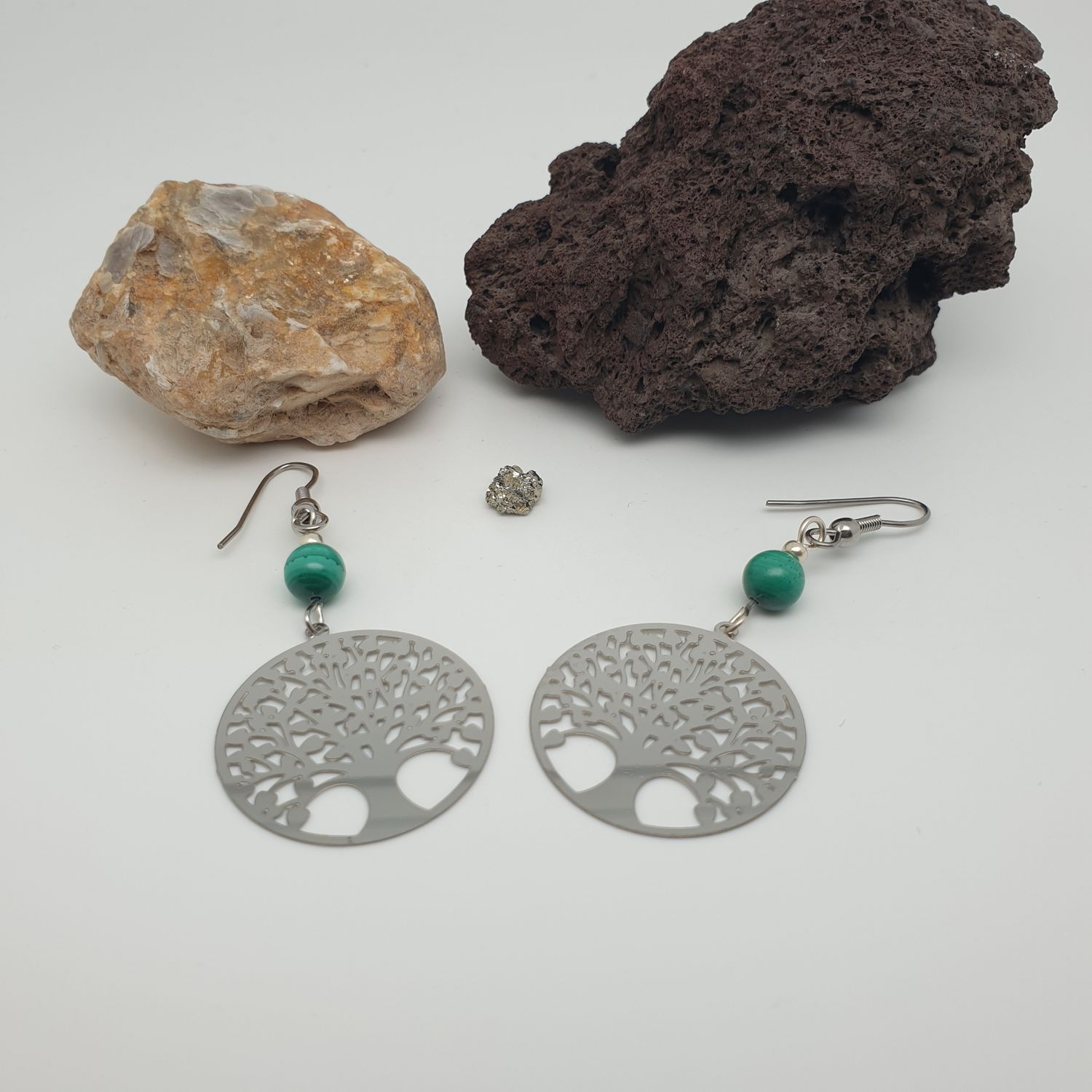 Boucles malachite arbre de vie