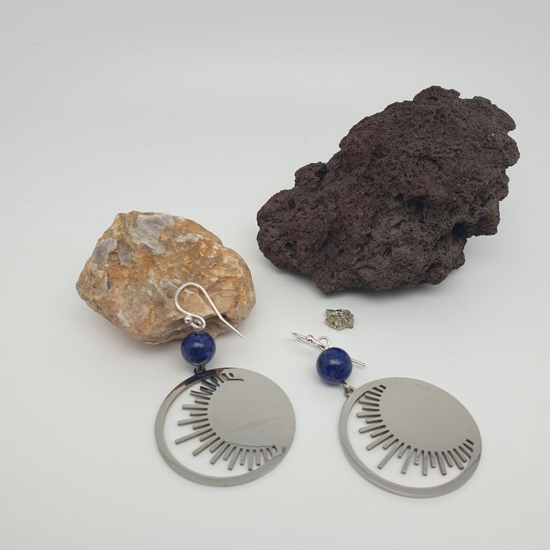 Boucles lapis-lazuli soleil lune
