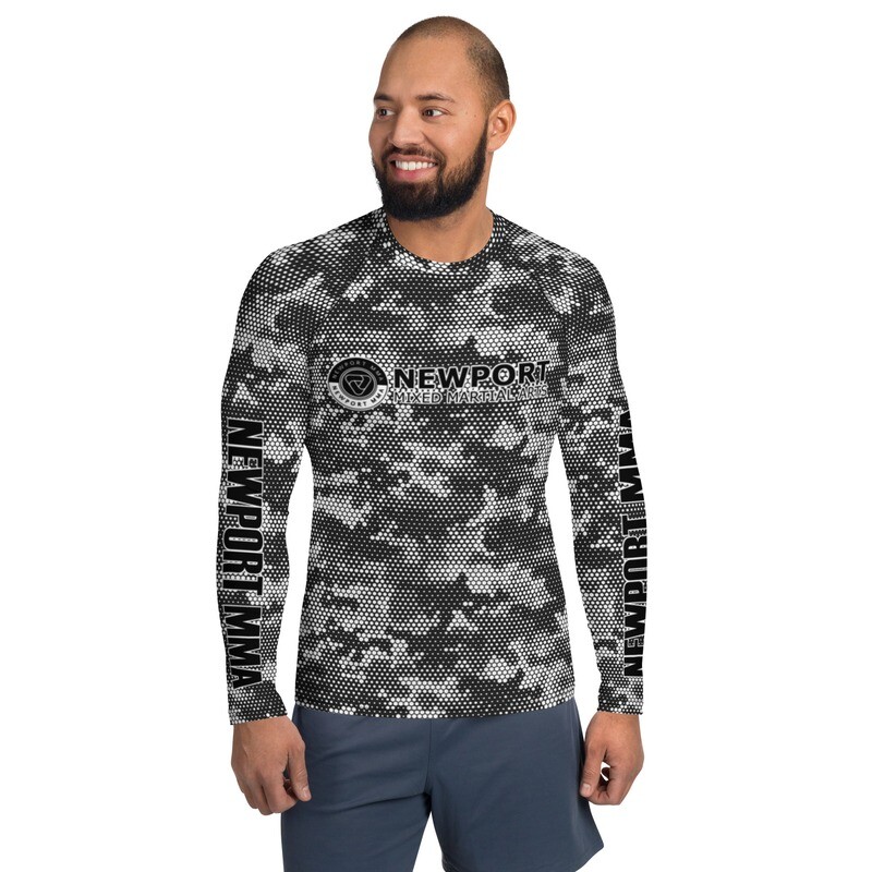 Newport MMA B&amp;W Men&#39;s Rash Guard