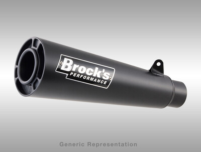 Brock's ShortMeg Full System Black 14" Muffler GSX-R1000 (05-06)