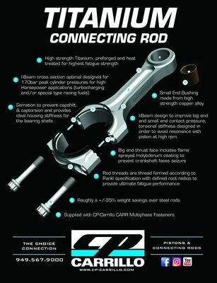 CP Carrillo TITANIUM GSXR1000 Connecting Rod (17-24)