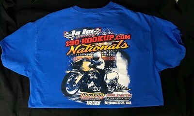 190HOOKUP.COM Nationals ManCup T-Shirt Darlington Dragway 2019
