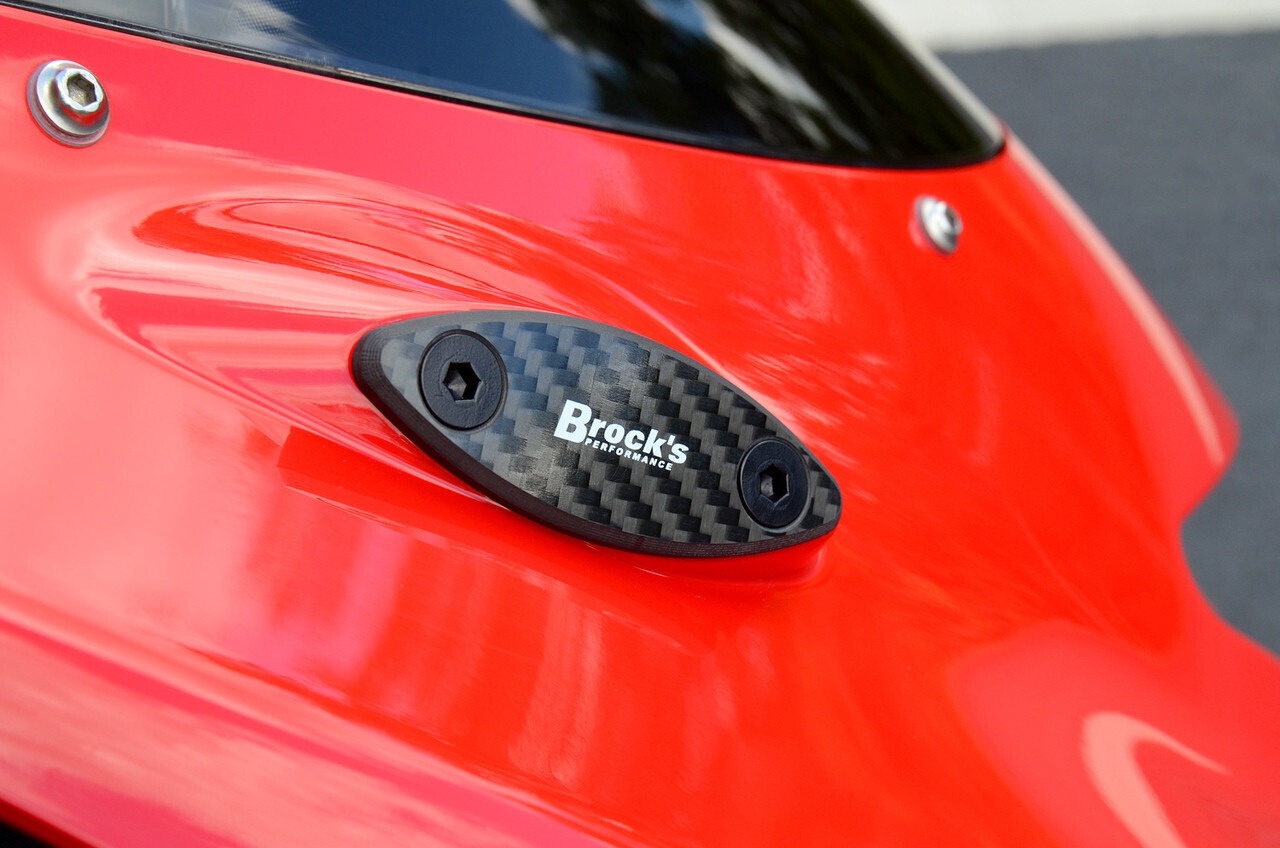 Brocks Carbon Fiber Mirror Block Off Plate Set ZX-14R (06-21)