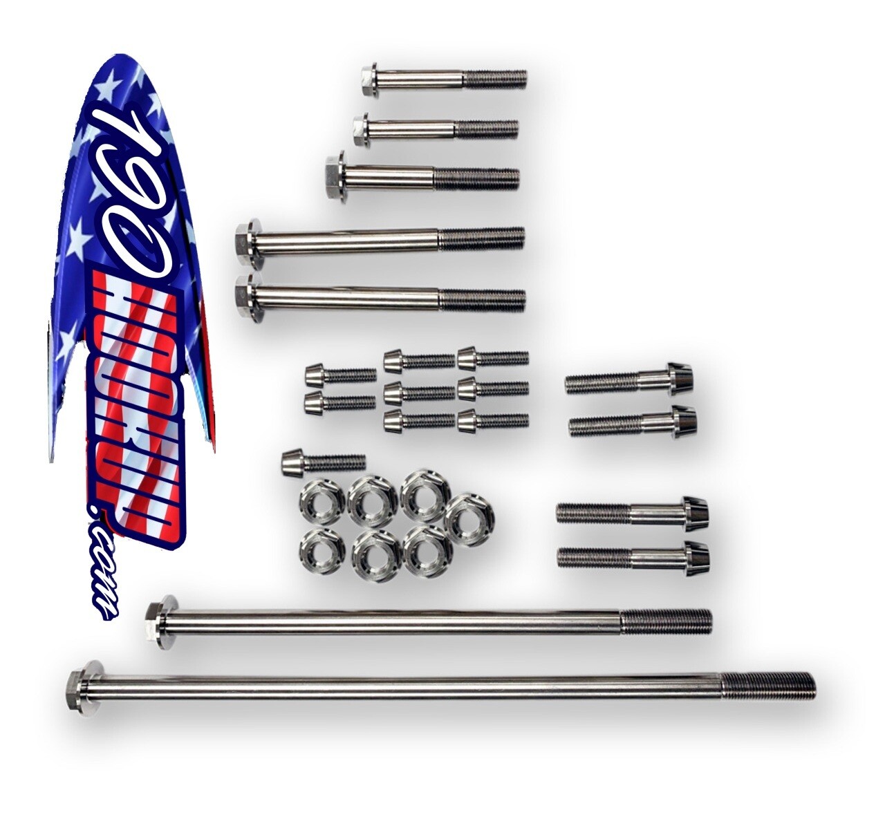 Titanium Hardware Kit, Engine and Suspension, Suzuki