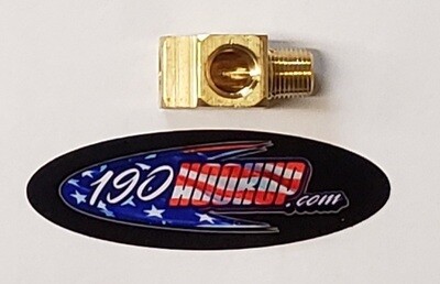 RBM Brass Street Tee, FNPT x MNPT x FNPT, 1/8" Pipe Size