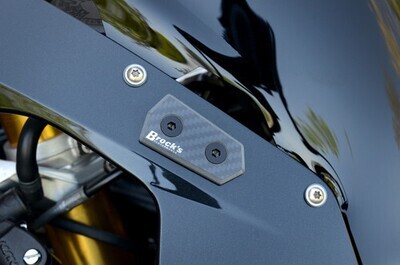 Brock's Mirror Block Off Plate Set Carbon Fiber S1000RR (10-19) and HP4 (12-15)