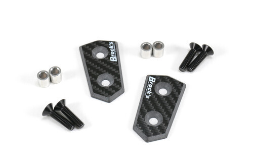 Brock&#39;s Mirror Block Off Plate Set Carbon Fiber S1000RR (10-19) and HP4 (12-15)