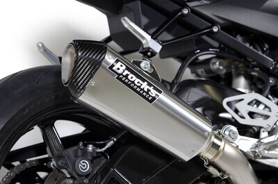 Brock's CT Single Full System w/ 16" QuietKore Muffler S1000RR (15-19) and S1000R (17-20)