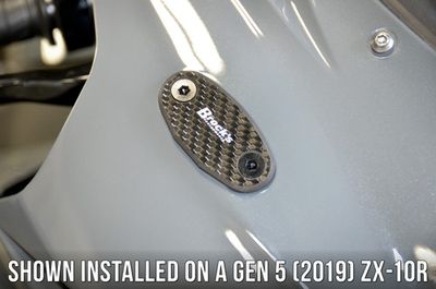 Brock's Carbon Fiber Mirror Block Off Kawasaki ZX10 (16-24)