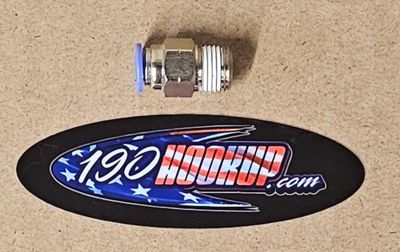 RBM Straight Push in Fitting 1/8'' N P T Female X 1/8'' Poly Line