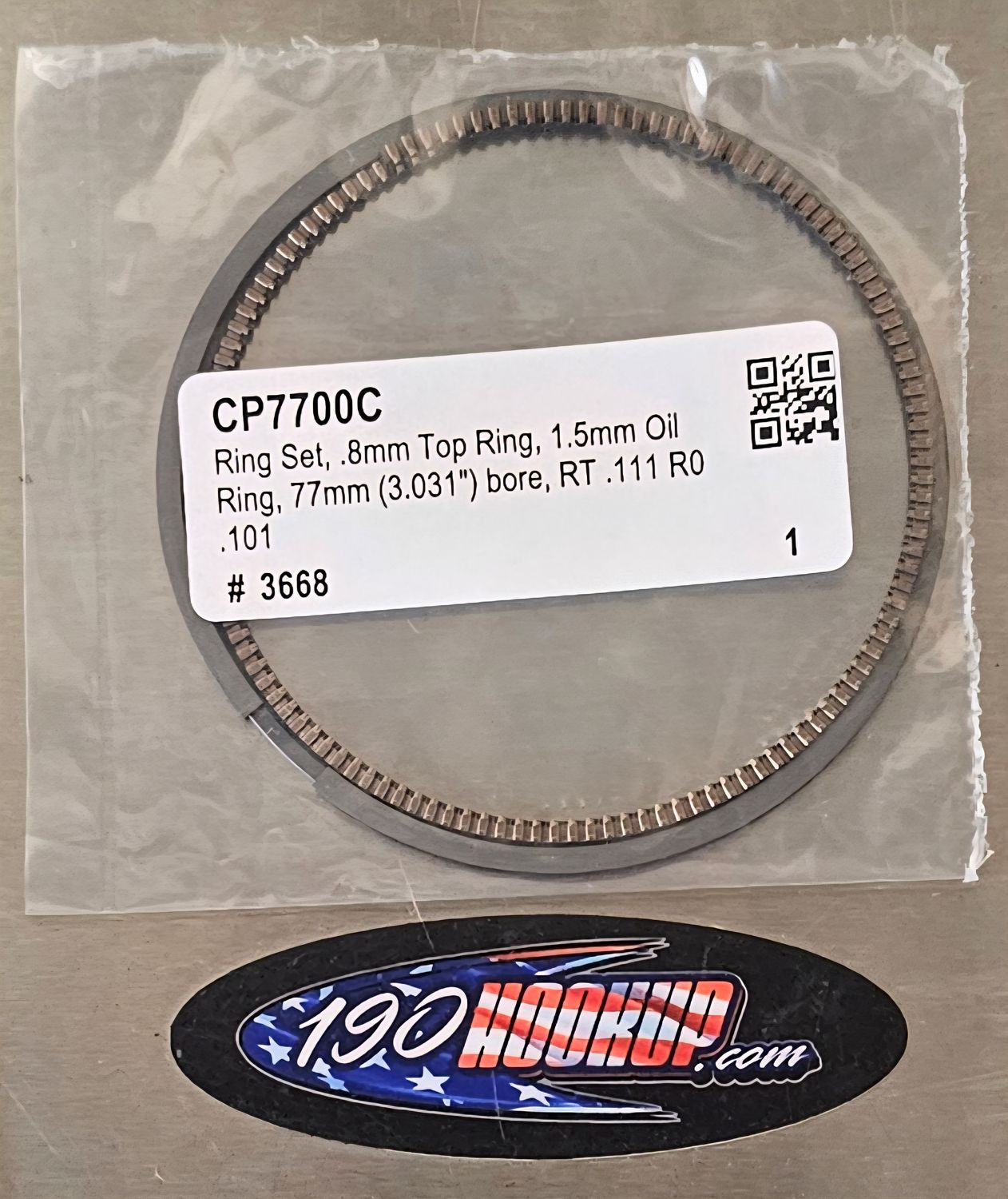 Replacement Ring Set for CP Custom Pistons 77mm 2 Ring