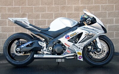 Brocks TiWinder Polished Full System w/ 18" Muffler Street Baffle GSX-R1000 (07-08)