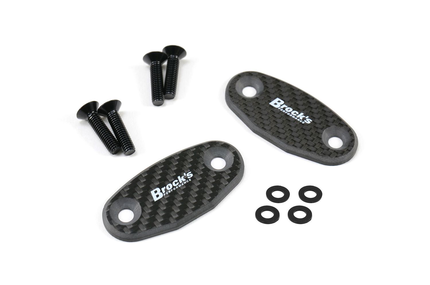Brock's Carbon Fiber Mirror Block Off Kawasaki ZX10 (16-26)