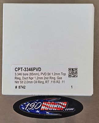 Replacement Ring Set CP / JE Custom Piston Kits 85mm PVD Replacement Ring Set CP / JE Custom Piston Kits 85mm PVD