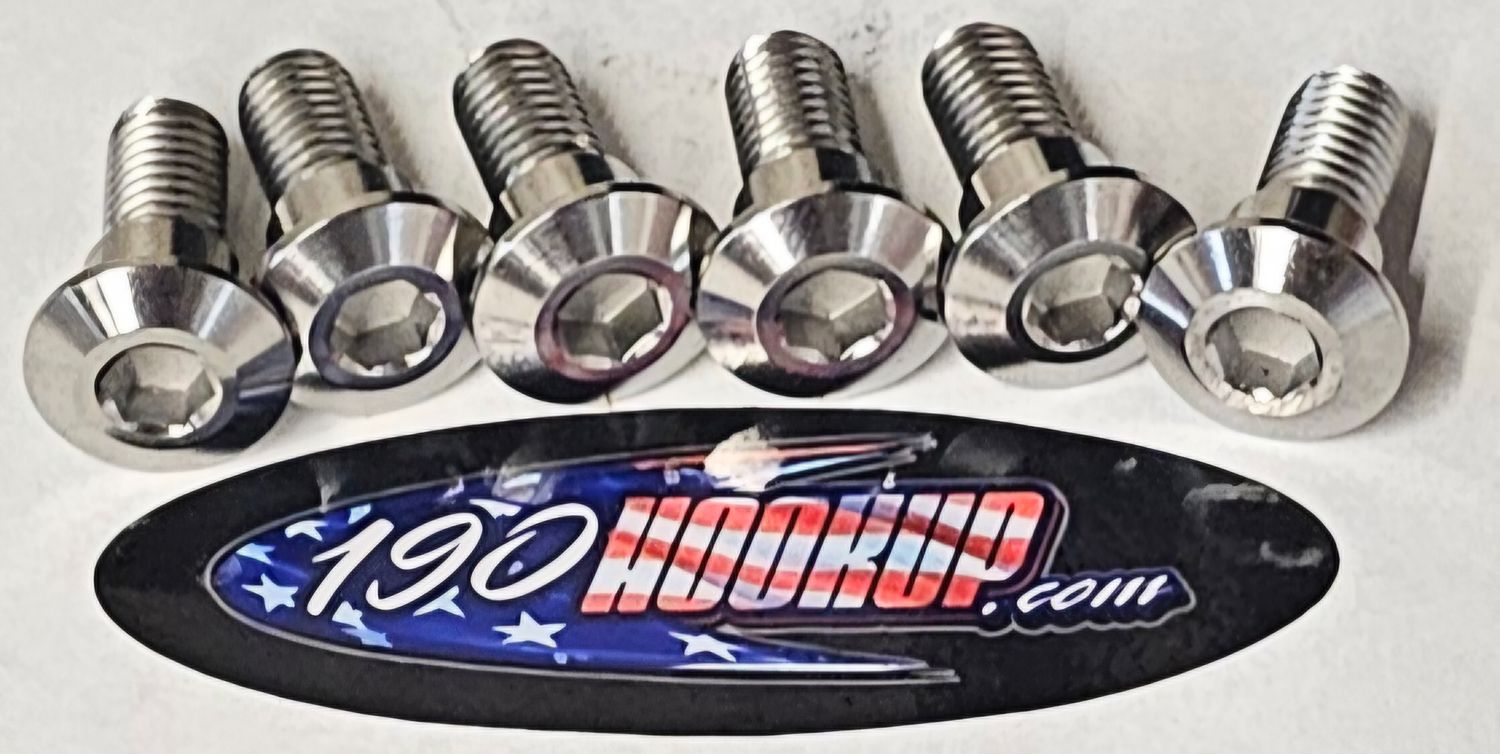 Titanium Hayabusa Gen 2/3 Rear Rotor Bolts (6) Titanium Hayabusa Gen 2/3 Rear Rotor Bolts (6)