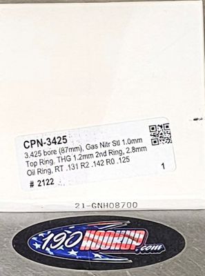 Replacement Ring Set CP / JE Pistons 87mm