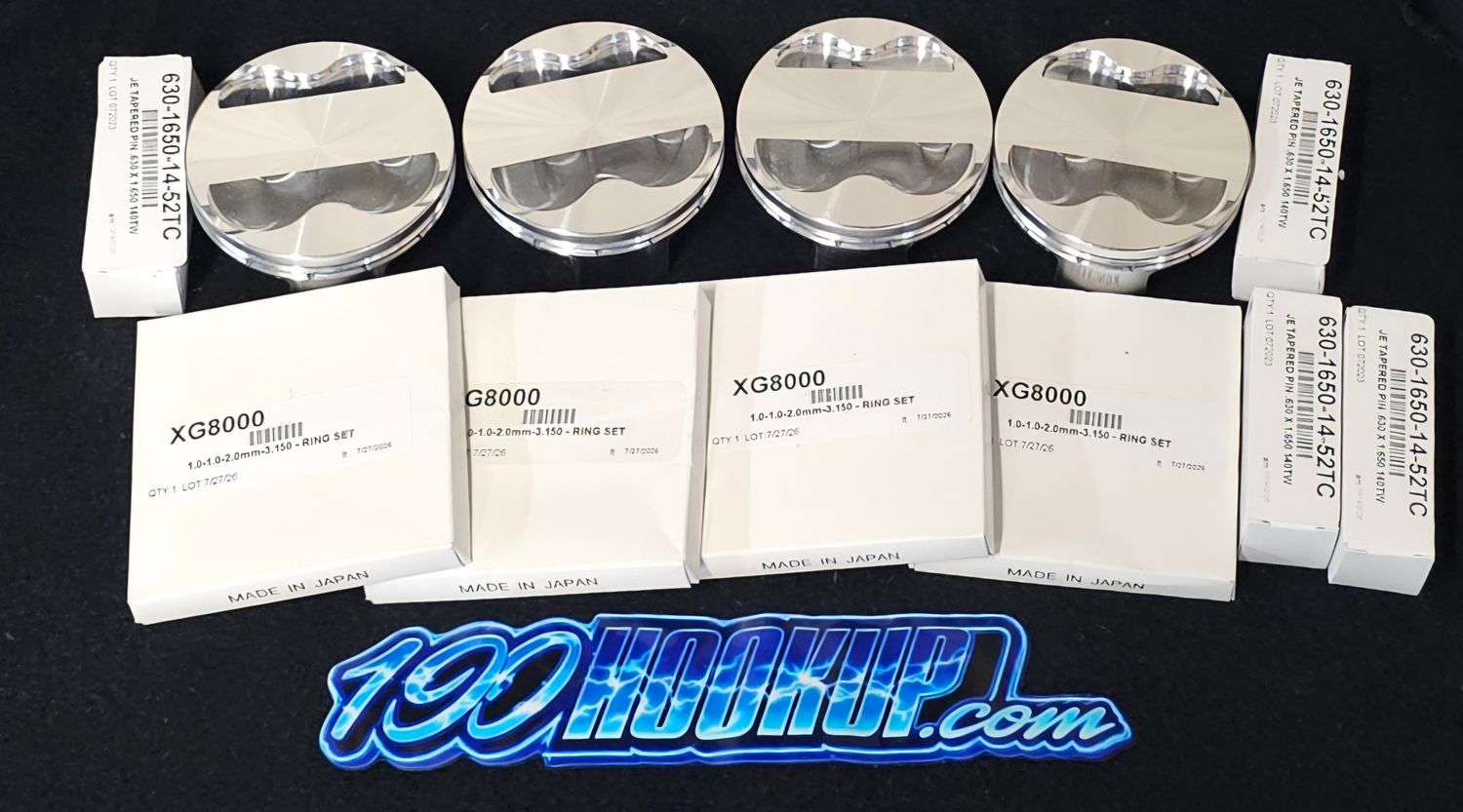 JE Piston RBM Custom Stroker 4x6  GSXR1000 (2017-2026) 80mm Bore