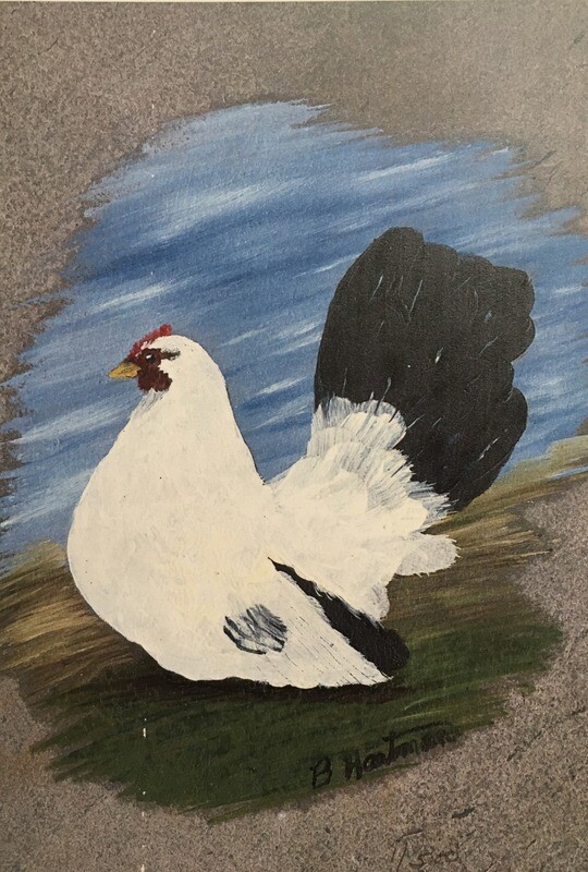 Art Print: Japanese Bantam, Black Tail Hen