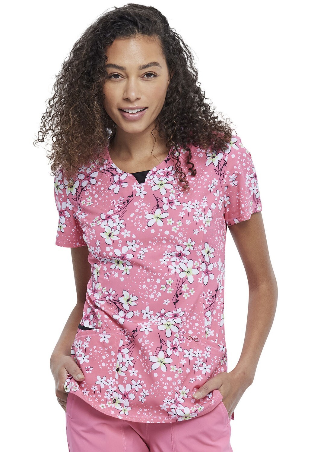 Cherokee Infinity Scrubs Round Neck Top