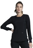 Cherokee Infinity Scrubs Long Sleeve Round Neck Top