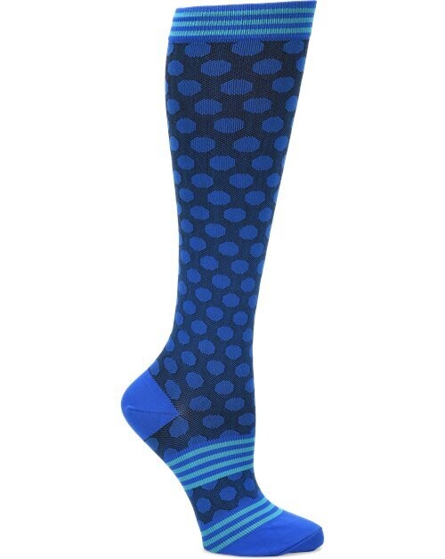 Nurse Mates Comfortiva Compression Sock - Sporty Dot Navy