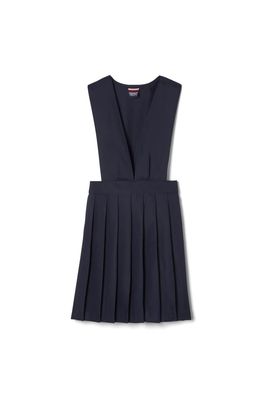 French Toast V-Neck Pleated Jumper