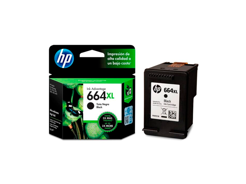 Cartucho de Tinta HP 664XL Negro