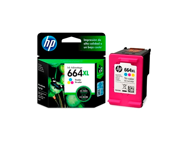 Cartucho de Tinta HP 664XL Tricolor