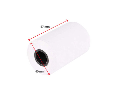 Rollos Papel Térmico 57X40mm. 5 unidades