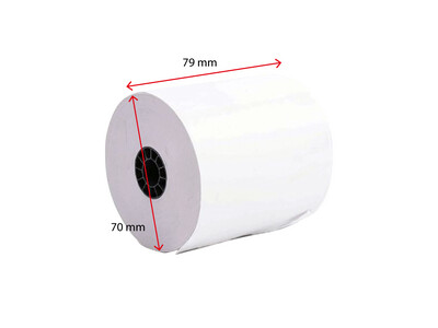 Rollos Papel Térmico 79X70mm. 5 unidades